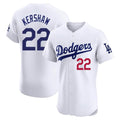 Jamed LA.Dodgers #22 Clayton Kershaw Player White Limited Elite Stitched Jerseys
