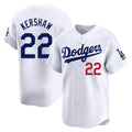 Jamed LA.Dodgers #22 Clayton Kershaw Player White Limited Home Stitched Jerseys