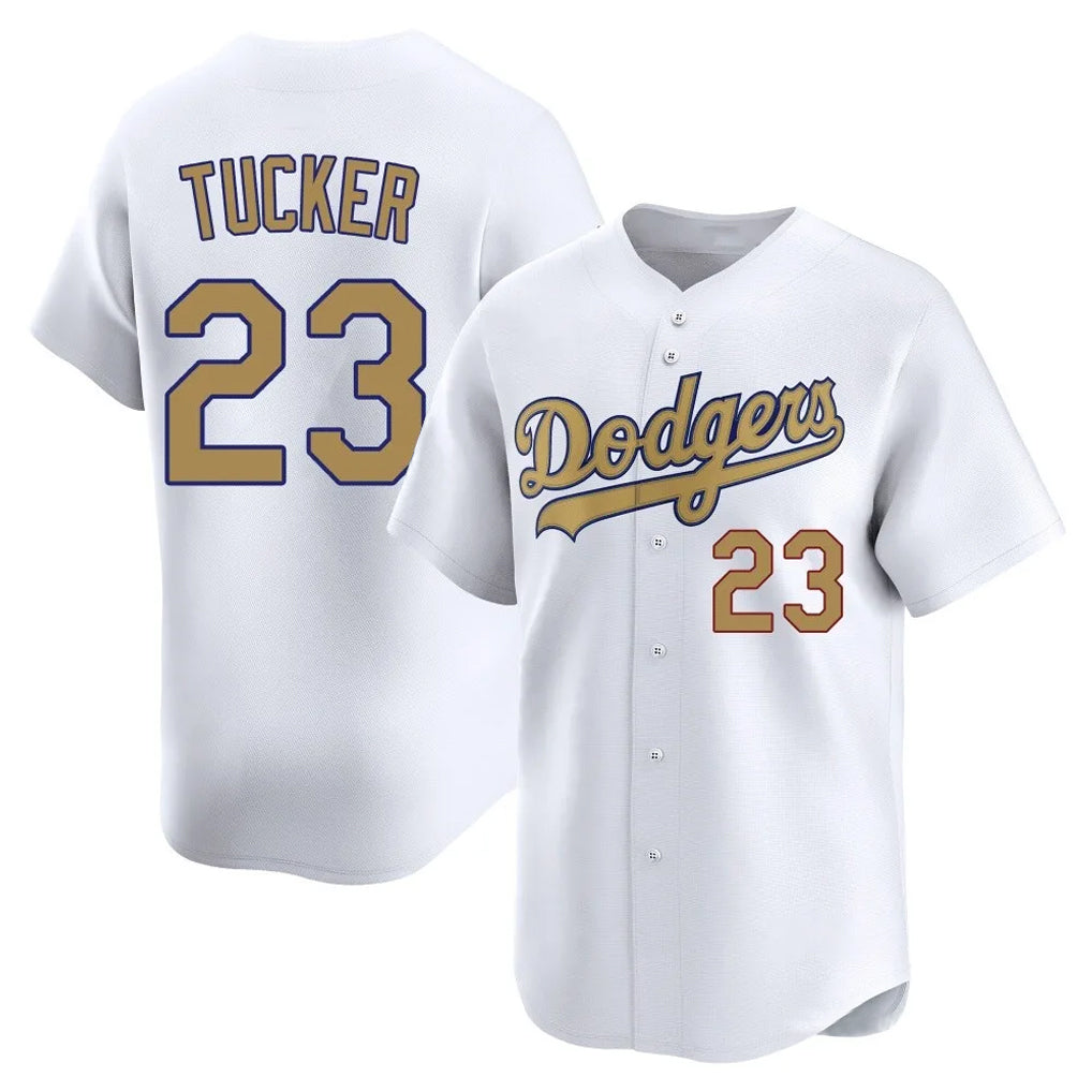 Jamed LA.Dodgers #23 Kyle Tucker Player Gold Collection Limited Home Stitched Jerseys
