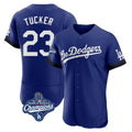 Jamed LA.Dodgers #23 Kyle Tucker Player Royal World Series Meet City Connect Elite Home Stitched Jerseys