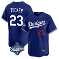 Jamed LA.Dodgers #23 Kyle Tucker Player Royal World Series Meet Limited Home Stitched Jerseys