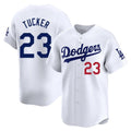 Jamed LA.Dodgers #23 Kyle Tucker Player White Limited Home Stitched Jerseys