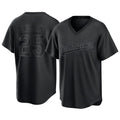 Jamed LA.Dodgers #25 Tommy Edman Player Black Pitch Fashion T-shirt Stitched Jerseys
