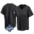 Jamed LA.Dodgers #25 Tommy Edman Player Black World Series Meet Pitch Fashion T-shirt Stitched Jerseys