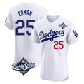 Jamed LA.Dodgers #25 Tommy Edman Player Gold White World Series Limited Elite Home Stitched Jerseys