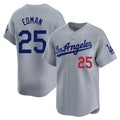 Jamed LA.Dodgers #25 Tommy Edman Player Gray Limited Home Stitched Jerseys
