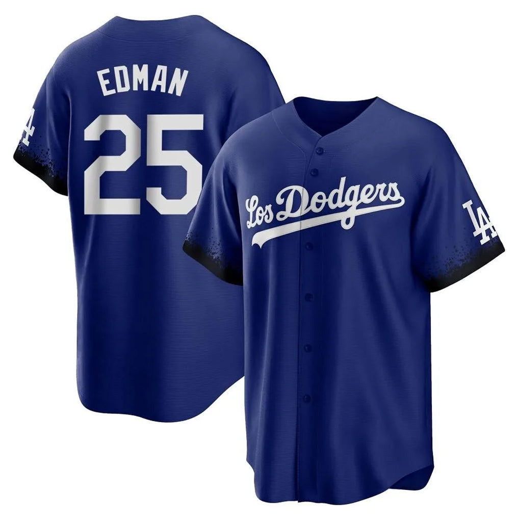 Jamed LA.Dodgers #25 Tommy Edman Player Royal City Connect Home Game Stitched Jerseys