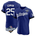 Jamed LA.Dodgers #25 Tommy Edman Player Royal World Series City Connect Elite Home Stitched Jerseys