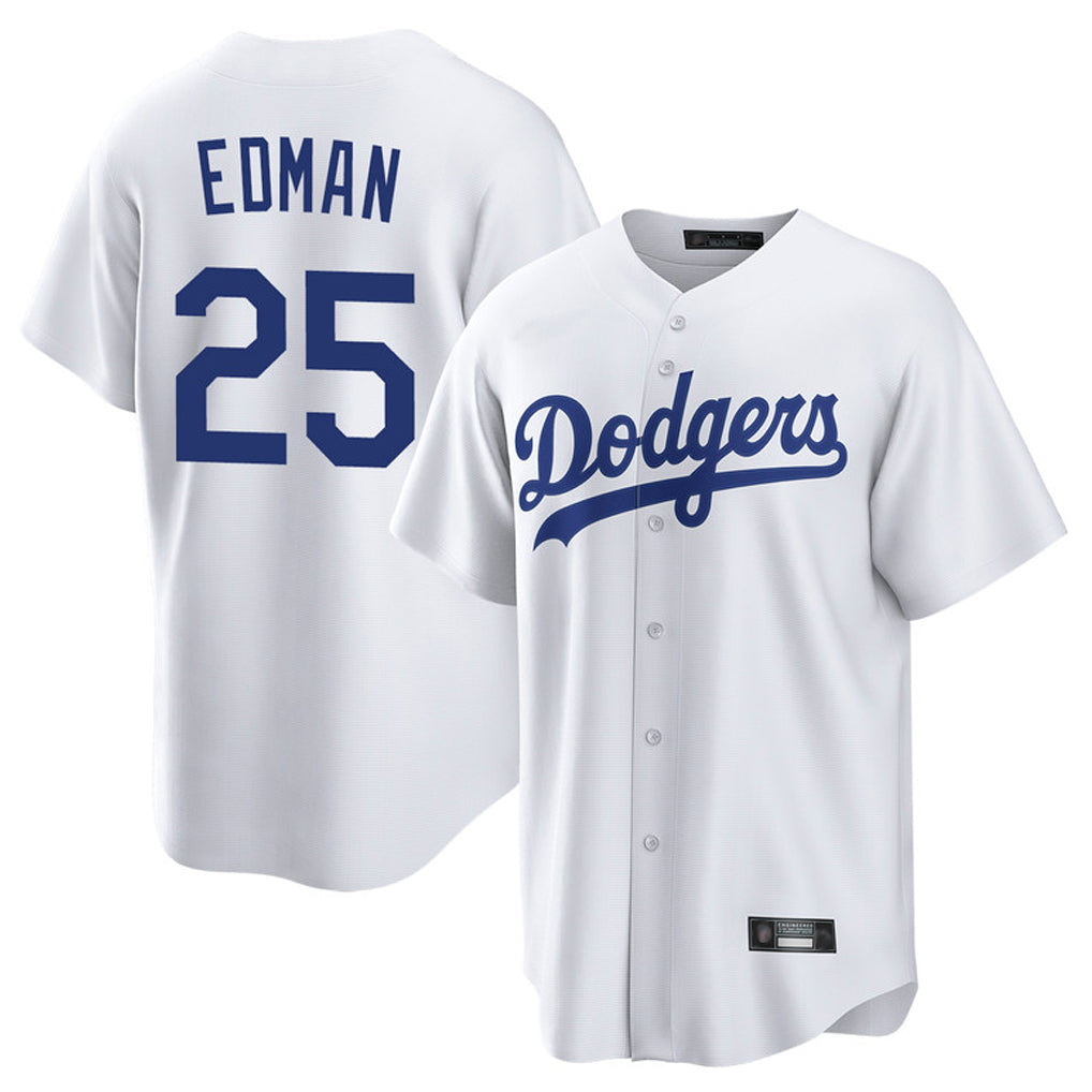 Jamed LA.Dodgers #25 Tommy Edman Player White Game Home Stitched Jerseys