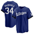 Jamed LA.Dodgers #34 Fernando Valenzuela Player Royal City Connect Home Game Stitched Jerseys