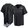 Jamed LA.Dodgers #3 Edwin D¡§aaz Player Black World Series Pitch Fashion T-shirt Stitched Jerseys