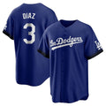 Jamed LA.Dodgers #3 Edwin D¡§aaz Player Royal City Connect Home Game Stitched Jerseys