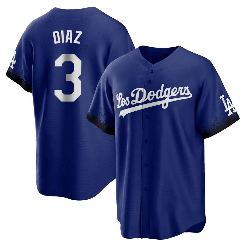 Jamed LA.Dodgers #3 Edwin D¡§aaz Player Royal City Connect Home Game Stitched Jerseys