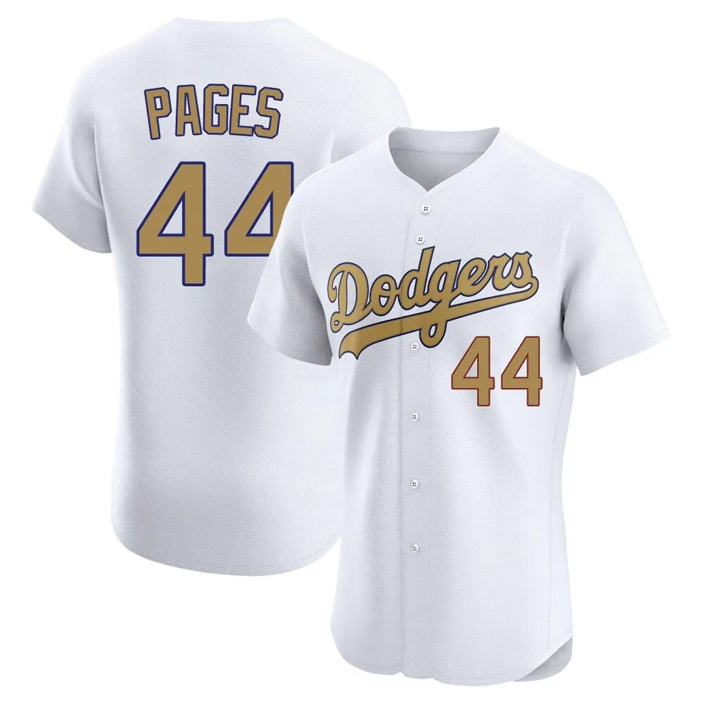 Jamed LA.Dodgers #44 Andy Pages Player Gold Limited Elite Home Stitched Jerseys