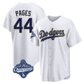 Jamed LA.Dodgers #44 Andy Pages Player Gold White World Series Meet 2026 Collection Stadium Game Stitched Jerseys