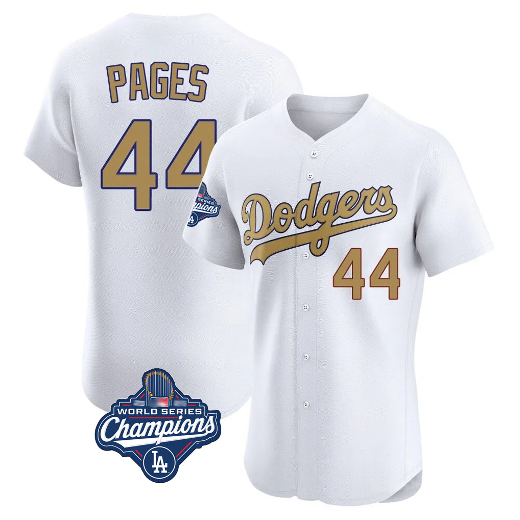 Jamed LA.Dodgers #44 Andy Pages Player Gold World Series Meet Limited Elite Home Stitched Jerseys