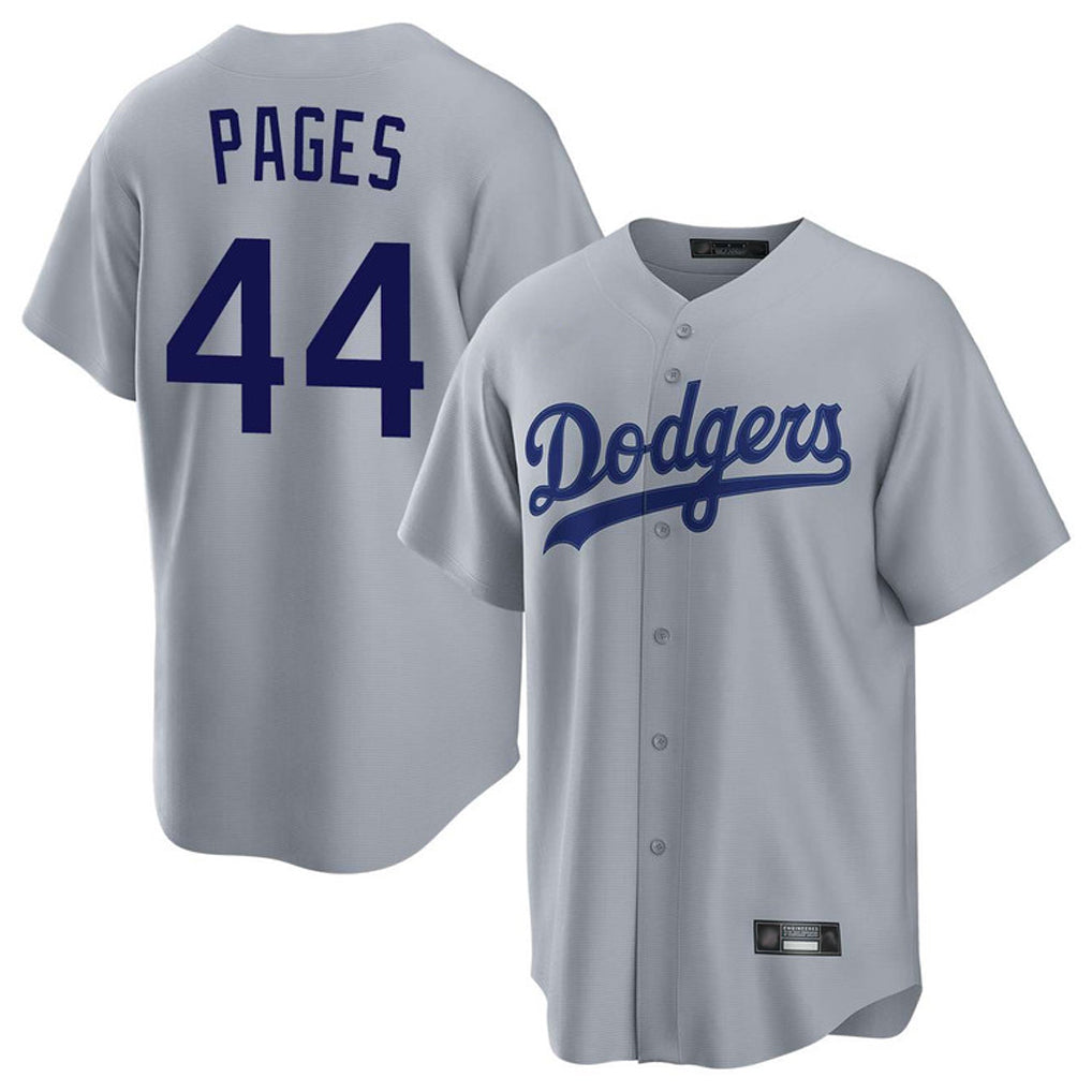 Jamed LA.Dodgers #44 Andy Pages Player Gray Game Stitched Jerseys