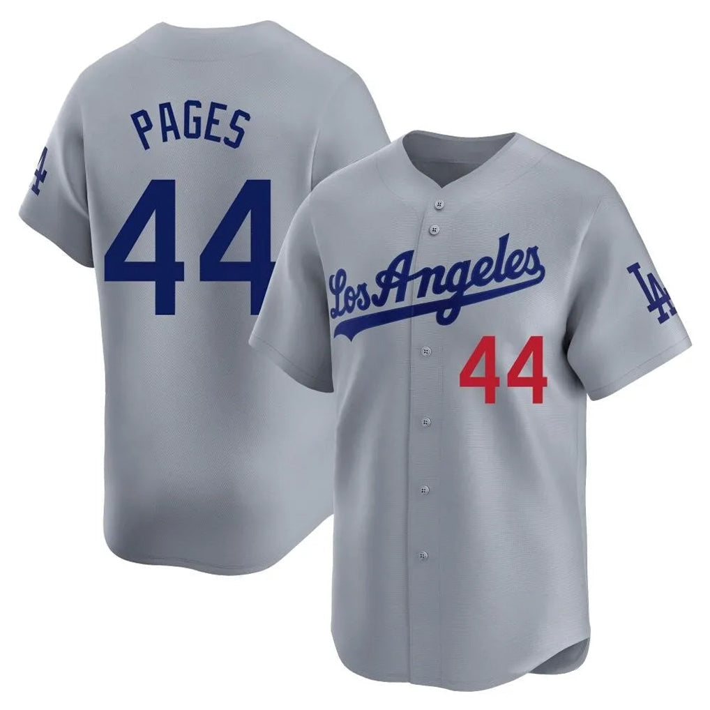 Jamed LA.Dodgers #44 Andy Pages Player Gray Limited Home Stitched Jerseys