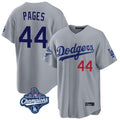 Jamed LA.Dodgers #44 Andy Pages Player Gray World Series Meet Game Home Stitched Jerseys