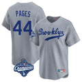 Jamed LA.Dodgers #44 Andy Pages Player Gray World Series Meet Game Limited Home Stitched Jerseys