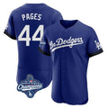 Jamed LA.Dodgers #44 Andy Pages Player Royal World Series Meet City Connect Elite Home Stitched Jerseys