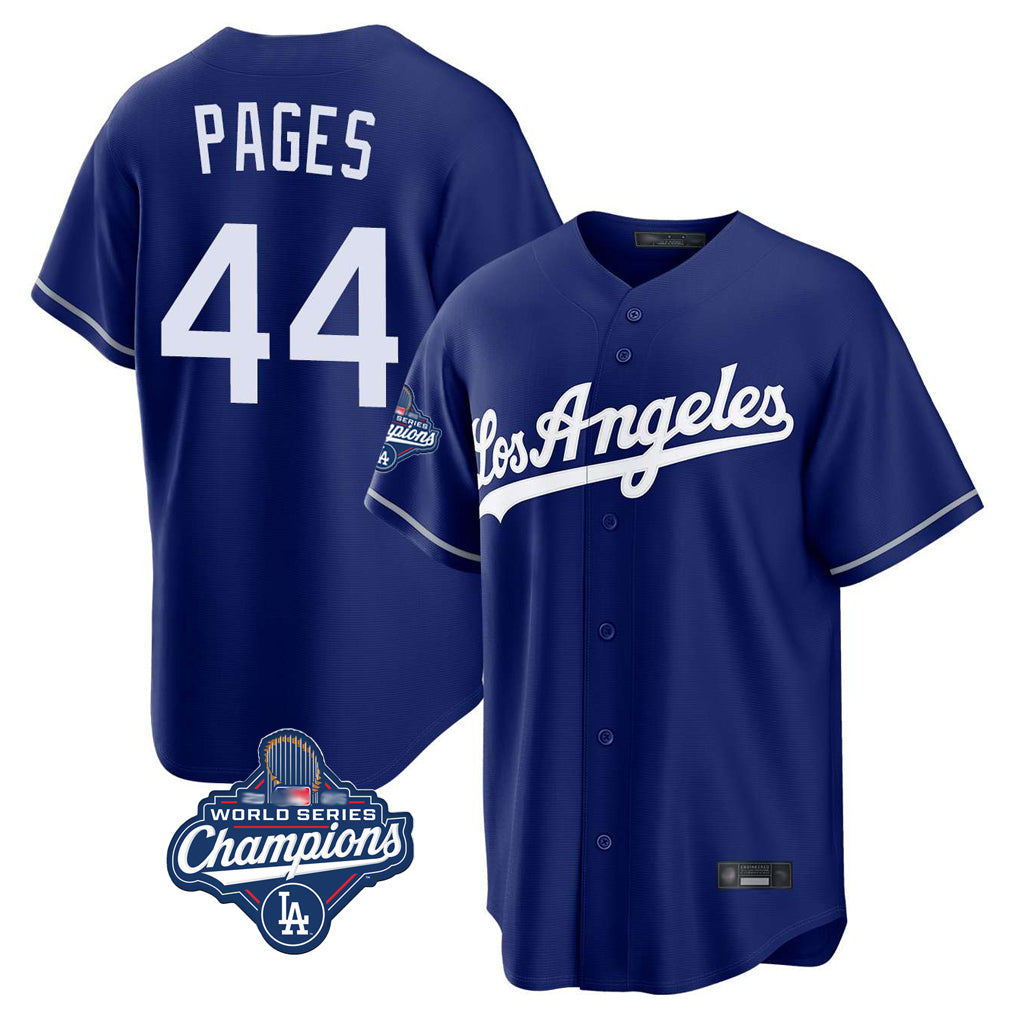 Jamed LA.Dodgers #44 Andy Pages Player Royal World Series Meet Game Stitched Jerseys
