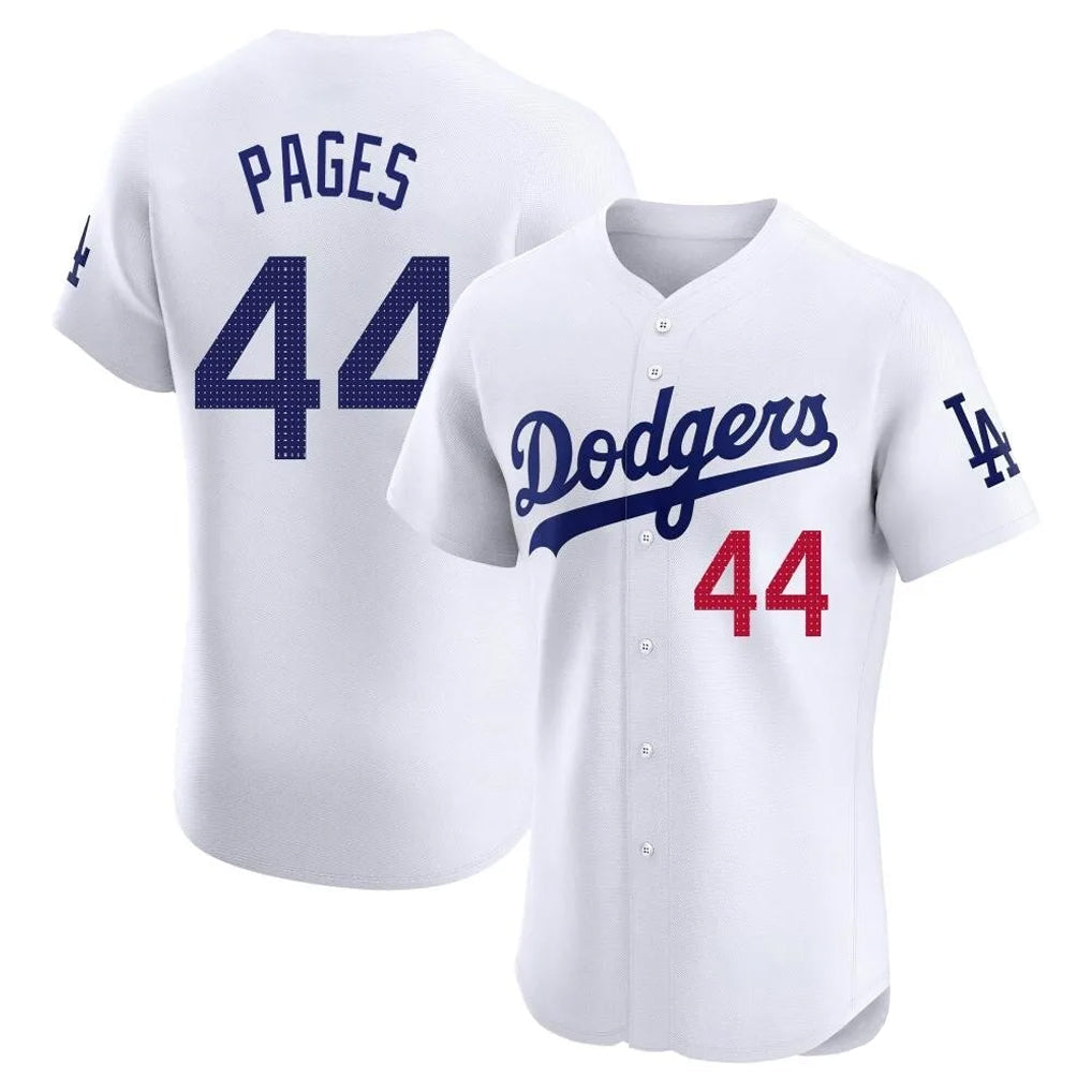 Jamed LA.Dodgers #44 Andy Pages Player White Limited Elite Home Stitched Jerseys