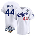 Jamed LA.Dodgers #44 Andy Pages Player White World Series Limited Home Stitched Jerseys
