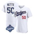 Jamed LA.Dodgers #50 Mookie Betts Player Gold White World Series Meet 2026 Collection Stadium Limited Elite Stitched Jerseys