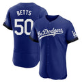 Jamed LA.Dodgers #50 Mookie Betts Player Royal City Connect Elite Home Stitched Jerseys