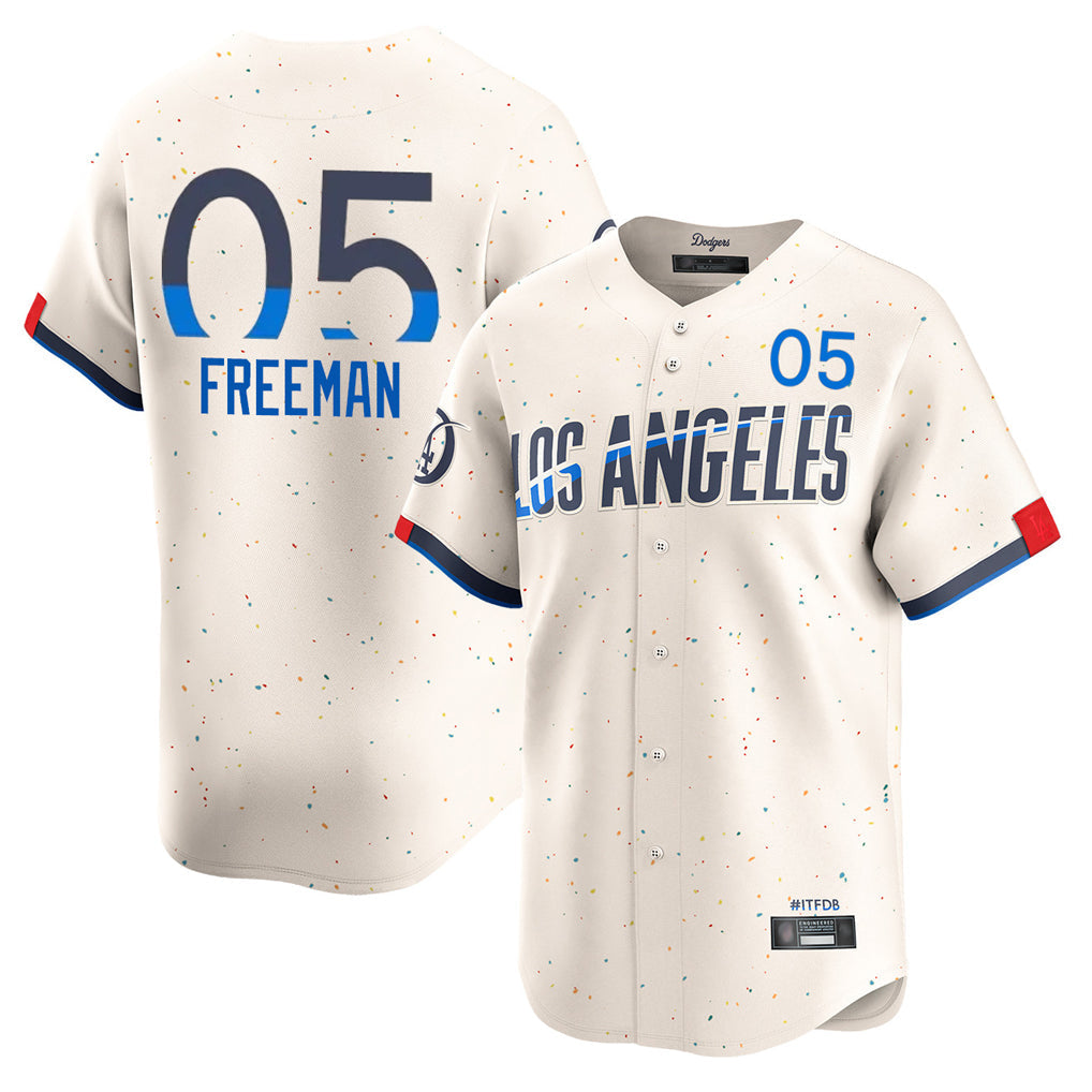 Jamed LA.Dodgers #5 Freddie Freeman Player Cream City Connect Limited Home Stitched Jerseys