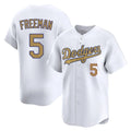 Jamed LA.Dodgers #5 Freddie Freeman Player White Collection Limited Home Stitched Jerseys