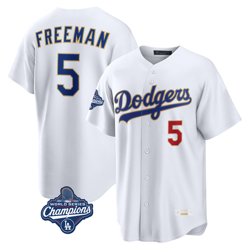 Jamed LA.Dodgers #5 Freddie Freeman Player White World Series Meet 2026 Collection Stadium Limited Stitched Jerseys