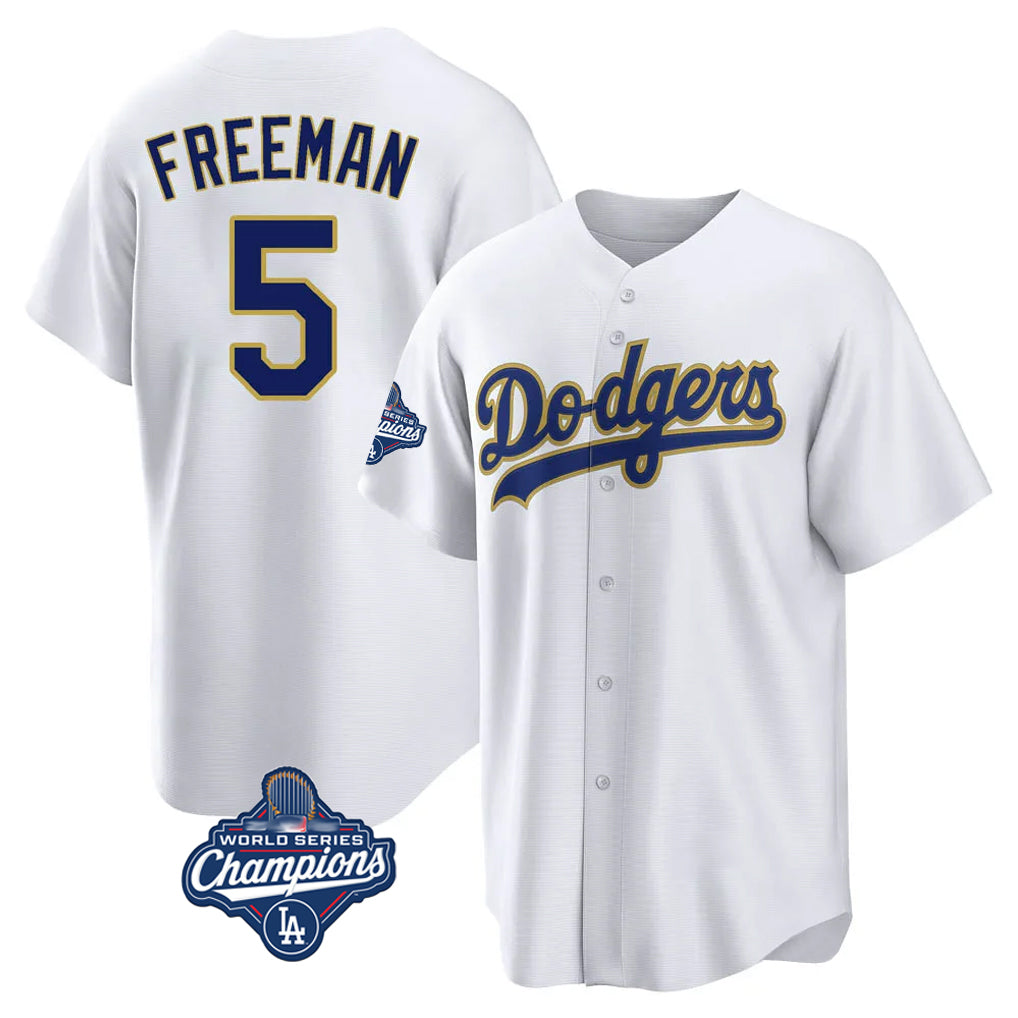 Jamed LA.Dodgers #5 Freddie Freeman Player White World Series Meet White 2026 Collection Stadium Game Stitched Jerseys