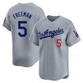 Jamed LA.Dodgers #5 Freddie Freeman Player Gray Limited Home Stitched Jerseys