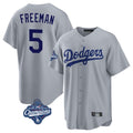 Jamed LA.Dodgers #5 Freddie Freeman Player Gray World Series Meet Game Stitched Jerseys