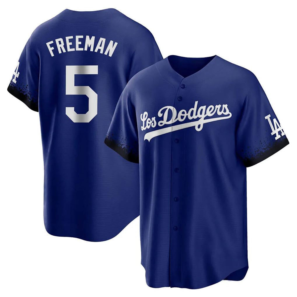 Jamed LA.Dodgers #5 Freddie Freeman Player Royal City Connect Home Game Stitched Jerseys