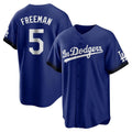 Jamed LA.Dodgers #5 Freddie Freeman Player Royal City Connect Home Game Stitched Jerseys