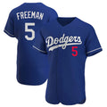 Jamed LA.Dodgers #5 Freddie Freeman Player Royal Limited Elite Home Stitched Jerseys