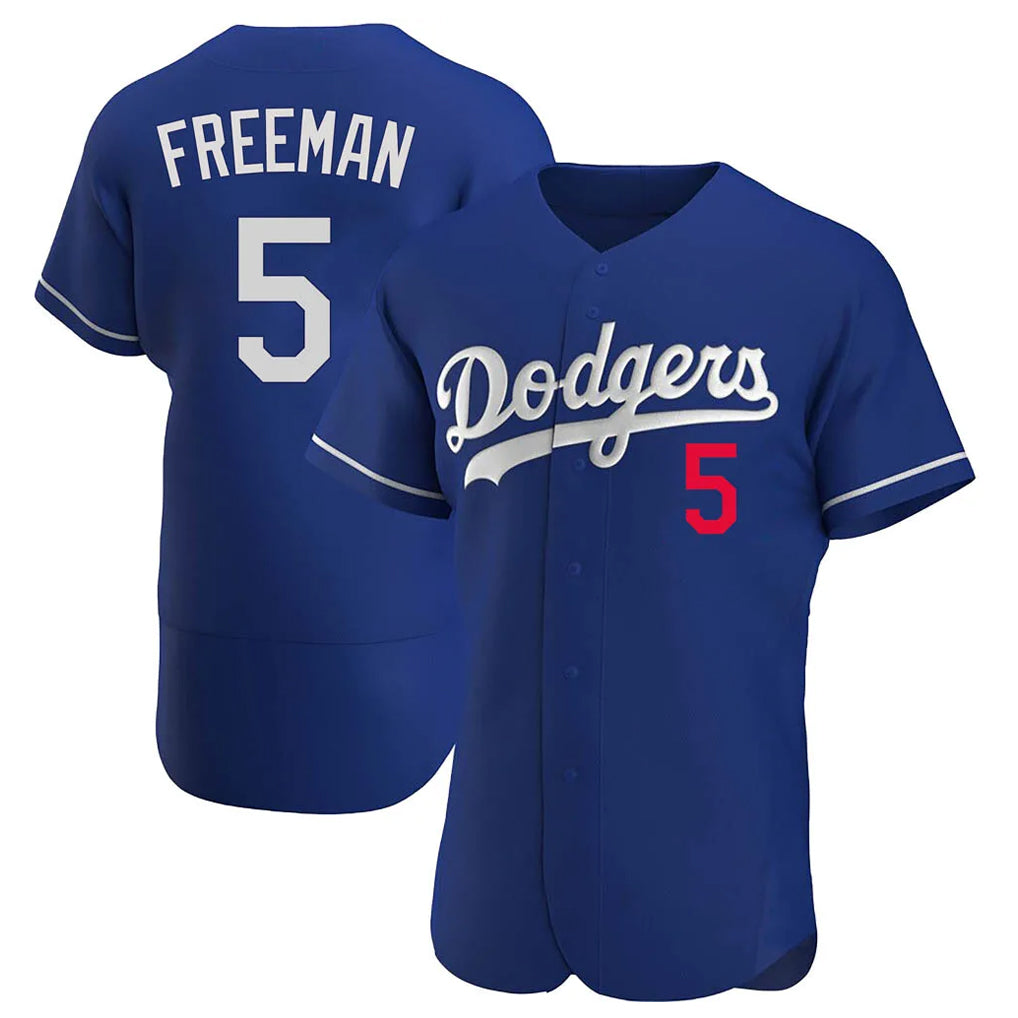 Jamed LA.Dodgers #5 Freddie Freeman Player Royal Limited Elite Home Stitched Jerseys