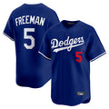 Jamed LA.Dodgers #5 Freddie Freeman Player Royal Limited Home Stitched Jerseys