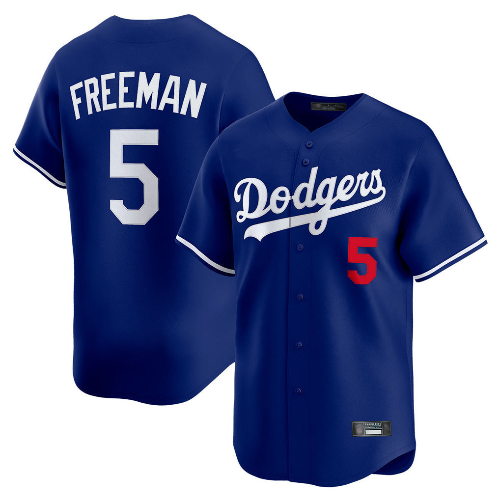 Jamed LA.Dodgers #5 Freddie Freeman Player Royal Limited Home Stitched Jerseys