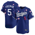 Jamed LA.Dodgers #5 Freddie Freeman Player Royal Tokyo Series Vapor Premier Royal Stitched Jerseys