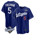 Jamed LA.Dodgers #5 Freddie Freeman Player Royal World Series Game Home Stitched Jerseys