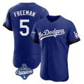 Jamed LA.Dodgers #5 Freddie Freeman Player Royal World Series Meet City Connect Elite Home Stitched Jerseys