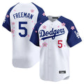 Jamed LA.Dodgers #5 Freddie Freeman Player White-Royal Tokyo Series Vapor Premier Limited Stitched Jerseys