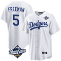 Jamed LA.Dodgers #5 Freddie Freeman Player White World Series Game Home Stitched Jerseys