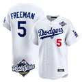Jamed LA.Dodgers #5 Freddie Freeman Player White World Series Limited Home Stitched Jerseys