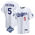 Jamed LA.Dodgers #5 Freddie Freeman Player White World Series Meet Home Game Stitched Jerseys