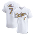 Jamed LA.Dodgers #7 Blake Snell Player Gold Limited Elite Home Stitched Jerseys